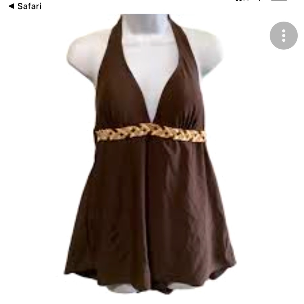 2/$30 White & Stag swimsuit size medium in chocolate brown